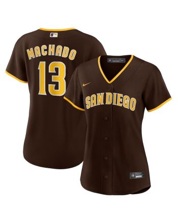 Manny Machado 13 San Diego Padres Women's Road Player Jersey - Brown