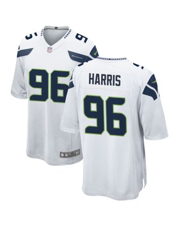 Seattle Seahawks Shelby Harris 96 Game Jersey - White Jersey