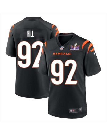 B.J. Hill 92 Cincinnati Bengals Super Bowl LVIII Men Home Limited Jersey - Black