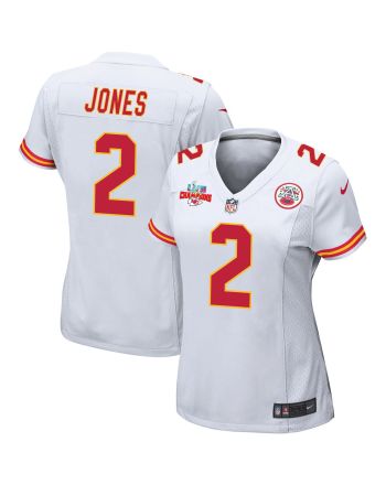 Ronald Jones 2 Kansas City Chiefs Super Bowl LVII Champions 3 Stars Women Game Jersey - White