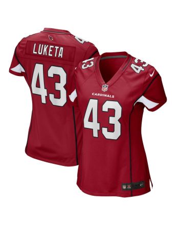 Jesse Luketa Arizona Cardinals Women's Game Player Jersey - Cardinal