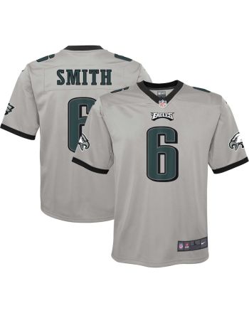 DeVonta Smith 6 Philadelphia Eagles YOUTH Inverted Game Jersey - Silver