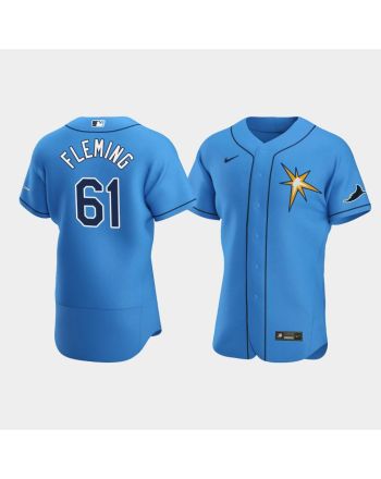 Men's Tampa Bay Rays 61 Josh Fleming Light Blue Alternate Jersey Jersey