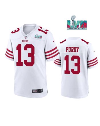 Brock Purdy 13 San Francisco 49Ers Super Bowl LVII Game White Jersey