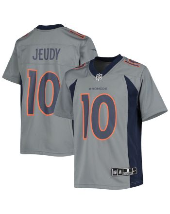 Jerry Jeudy 10 Denver Broncos Youth Inverted Team Game Jersey - Gray