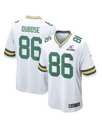 Grant DuBose 86 Green Bay Packers 2023 Playoffs Patch Game Men Jersey - White