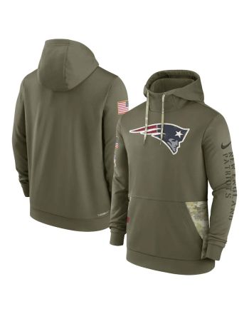 New England Patriots 2022 Salute to Service Therma Performance Pullover Hoodie - Olive, Men