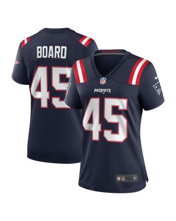 Chris Board 45 New England Patriots Game Women Jersey - Navy