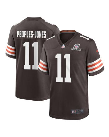 Donovan Peoples-Jones 11 Cleveland Browns 2023 Playoffs Patch Game Men Jersey - Brown