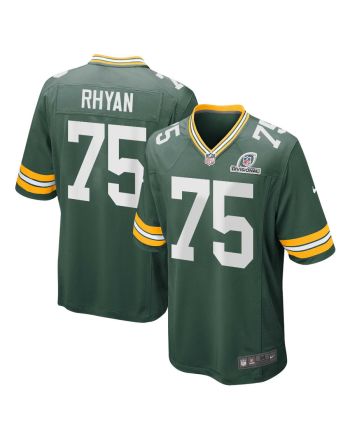 Sean Rhyan 75 Green Bay Packers 2024 Divisional Patch Game Men Jersey - Green