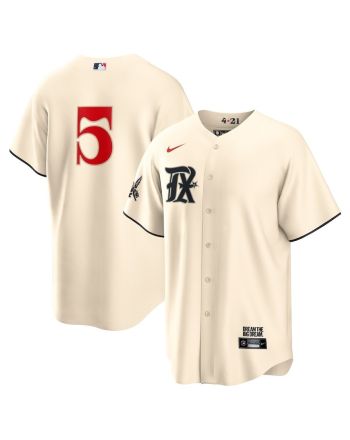 Corey Seager 5 Texas Rangers 2023 City Connect Player Jersey - Cream