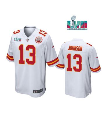 Nazeeh Johnson 13 Kansas City Chiefs Super Bowl LVII White Men Game Jersey