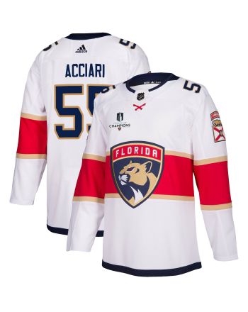 Florida Panthers Noel Acciari 55 Away 2023 Stanley Cup Champions Breakaway Men Jersey - White