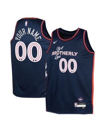 Philadelphia 76ers 2023/24 City Edition Swingman Custom YOUTH Jersey - Navy