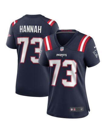 John Hannah 73 New England Patriots Women Game Retired Jersey - Navy