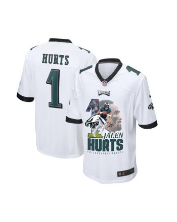 Jalen Hurts 1 Philadelphia Eagles Brilliance Game YOUTH Jersey - White