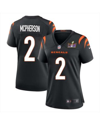 Evan McPherson 2 Cincinnati Bengals Super Bowl LVIII Women Home Limited Jersey - Black