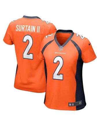 Patrick Surtain II 2 Denver Broncos Women's Home Game Jersey - Orange