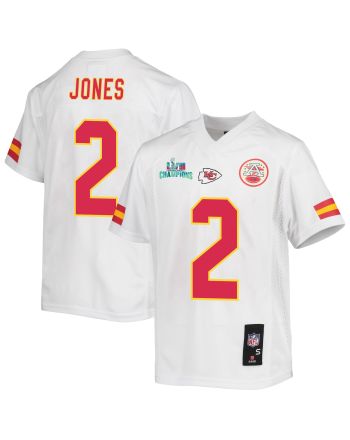 Ronald Jones 2 Kansas City Chiefs Super Bowl LVII Champions Youth Game Jersey - White