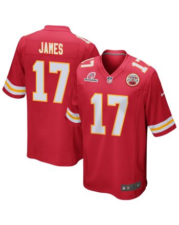 Richie James 17 Kansas City Chiefs 2024 Divisional Patch Game Men Jersey - Red