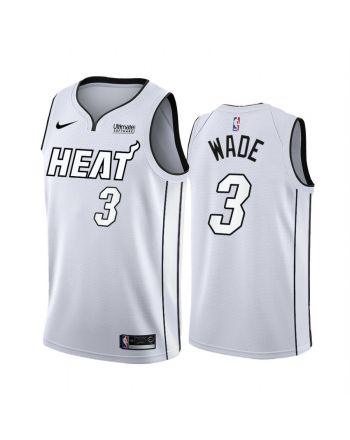 Miami Heat Dwyane Wade White Hot 2022 Playoffs 3 Jersey