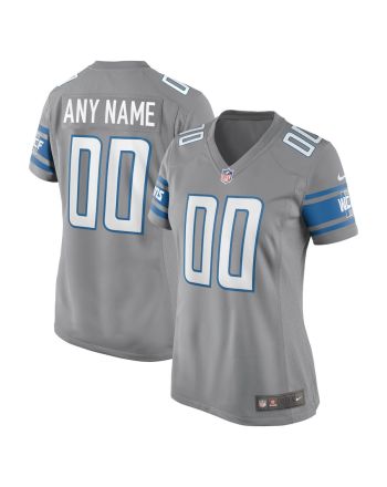 Detroit Lions Women Custom Alternate Game Jersey - Gray