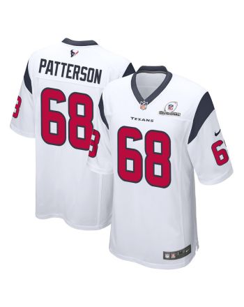 Jarrett Patterson 68 Houston Texans 2024 Divisional Patch Game Men Jersey - White