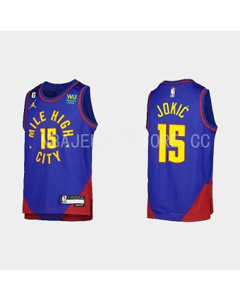 Youth Denver Nuggets Nikola Jokic 15 Statement Edition 2022-23 Royal Men Jersey