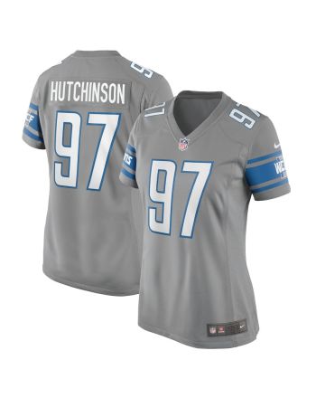 Aidan Hutchinson 97 Detroit Lions Women Game Jersey - Silver