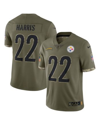 Najee Harris Pittsburgh Steelers 2022 Salute To Service Limited Jersey - Olive