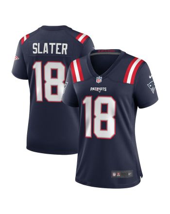 Matthew Slater 18 New England Patriots Women Team Game Jersey - Navy