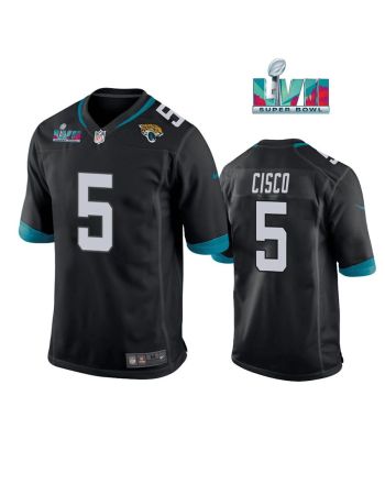 Andre Cisco 5 Jacksonville Jaguars Super Bowl LVII Super Bowl LVII Men Game Jersey- Black