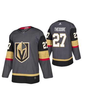 Men Vegas Golden Knights Shea Theodore 27 Gray Player Jersey Jersey