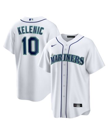 Jarred Kelenic 10 Seattle Mariners Home Men Jersey - White