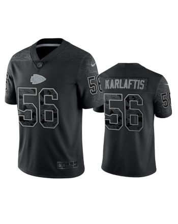 George Karlaftis 56 Kansas City Chiefs Black Reflective Limited Jersey - Men