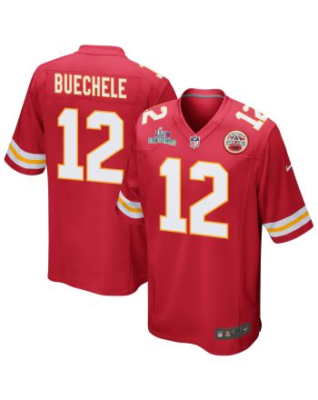 Shane Buechele 12 Kansas City Chiefs Super Bowl LVII Champions Men Game Jersey - Red