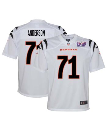 Willie Anderson 71 Cincinnati Bengals Super Bowl LVIII YOUTH Away Limited Jersey - White