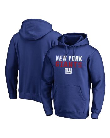 New York Giants Iconic Collection Fade Out Pullover Hoodie - Royal