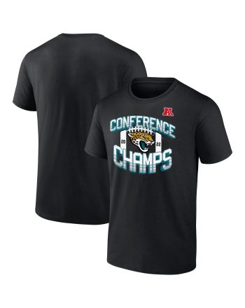 Jacksonville Jaguars 2022 AFC Conference Champions Icon Bold T-shirt - Black