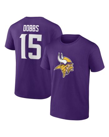 Joshua Dobbs 15 Minnesota Vikings Unisex T-Shirt - Purple