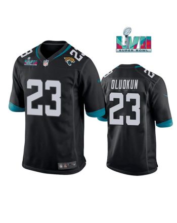 Foyesade Oluokun 23 Jacksonville Jaguars Super Bowl LVII Super Bowl LVII Men Game Jersey- Black