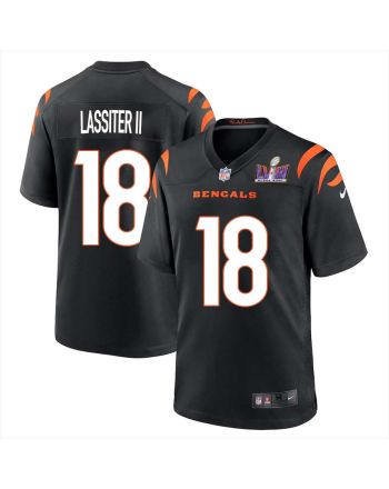 Kwamie Lassiter II 18 Cincinnati Bengals Super Bowl LVIII Men Home Limited Jersey - Black