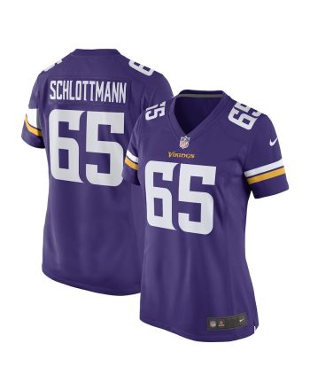 Austin Schlottmann 65 Minnesota Vikings Women Game Jersey - Purple