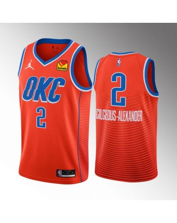 Oklahoma City Thunder Shai Gilgeous-Alexander 2 2022-23 Statement Edition Orange Jersey Swingman