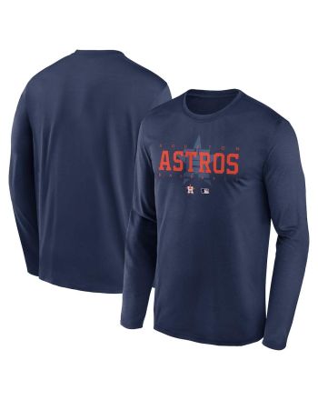 Houston Astros Team Logo Legend Performance Long Sleeve T-Shirt - Navy