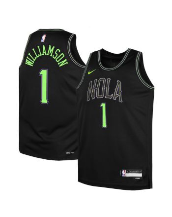 Zion Williamson 1 New Orleans Pelicans 2023/24 City Edition Swingman YOUTH Jersey - Black