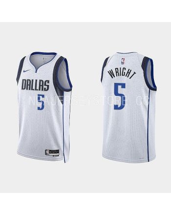 Dallas Mavericks Moses Wright 5 2022-23 Association Edition White Men Jersey Swingman