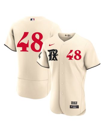 Jacob Degrom 48 Texas Rangers 2023 City Connect Flex Base Elite Jersey - Cream