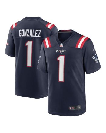 Christian Gonzalez 1 New England Patriots Youth 2023 Draft First Round Pick Game Jersey - Navy