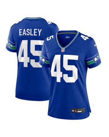 Kenny Easley 45 Seattle Seahawks Women's Throwback Player Game Jersey - Royal